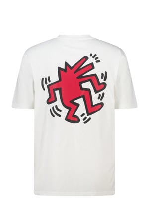 regular T-shirt met backprint wit