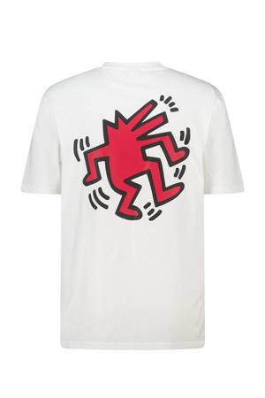 regular T-shirt met backprint wit