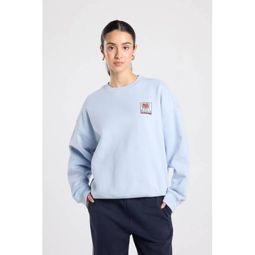 America Today sweater met backprint blauw afbeelding