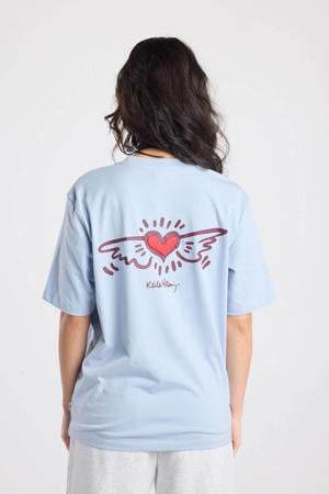 T-shirt met backprint blauw