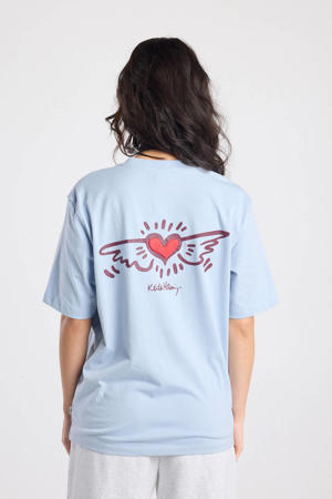 T-shirt met backprint blauw