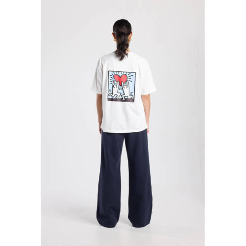 America Today T-shirt met backprint wit afbeelding