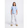 America Today T-shirt met backprint lichtblauw