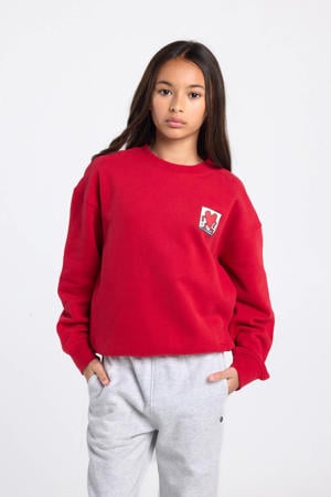 sweater met backprint rood