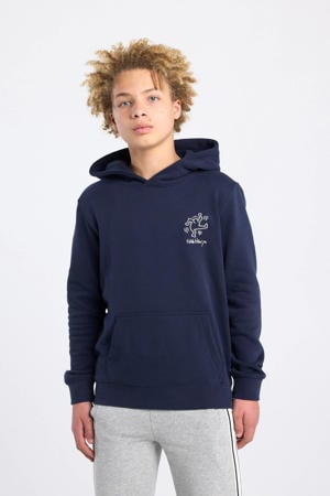 hoodie met backprint blauw