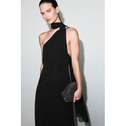 Mango maxi jurk zwart afbeelding