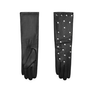 leren handschoenen met studs zwart