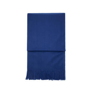 sjaal met franjes blauw