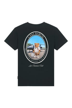 T-shirt met backprint zwart
