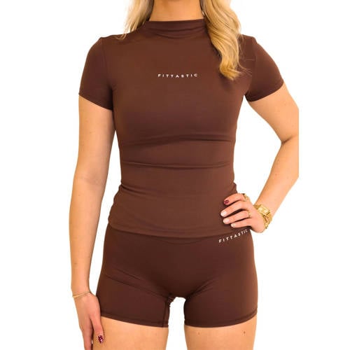 Fittastic Sportswear sportshort Almond bruin afbeelding