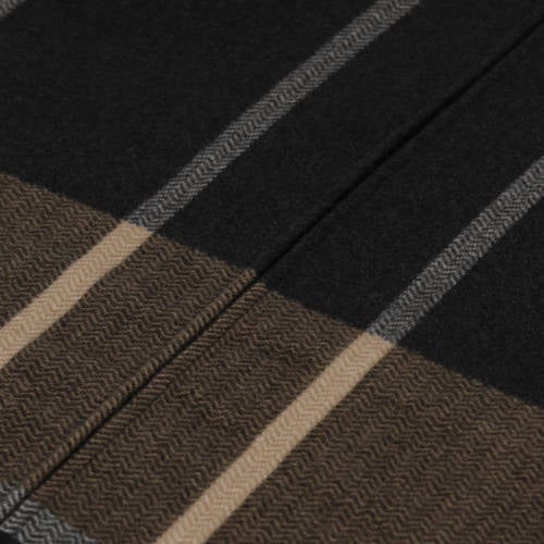 Sarlini geruite poncho zwart/bruin afbeelding