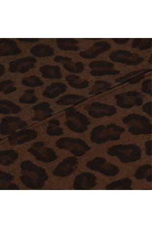 poncho met panterprint bruin