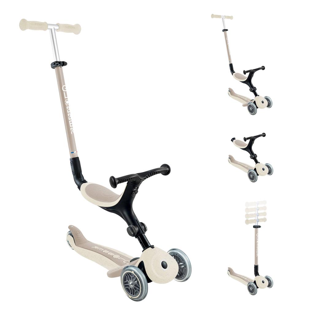 Globber Go Up Active Lights Eco Coconut vouwstep