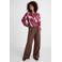 Ruby wide leg broek met striksluiting bruin