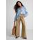 Ruby wide leg broek met striksluting beige