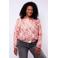 Exxcellent gebloemde blouse lichtroze