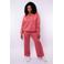 Exxcellent wide leg regular waist broek roze