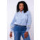Exxcellent gestreepte blouse blauw broderie