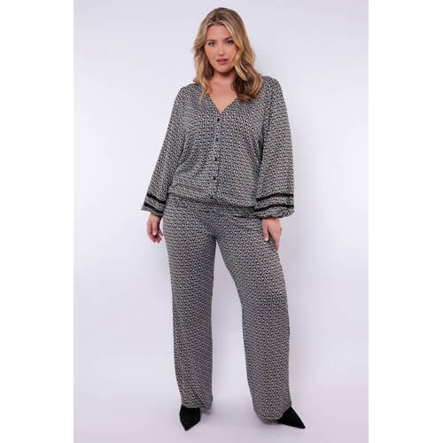 Exxcellent wide leg regular waist broek zwart afbeelding