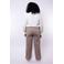 Exxcellent high waist straight leg jeans taupe