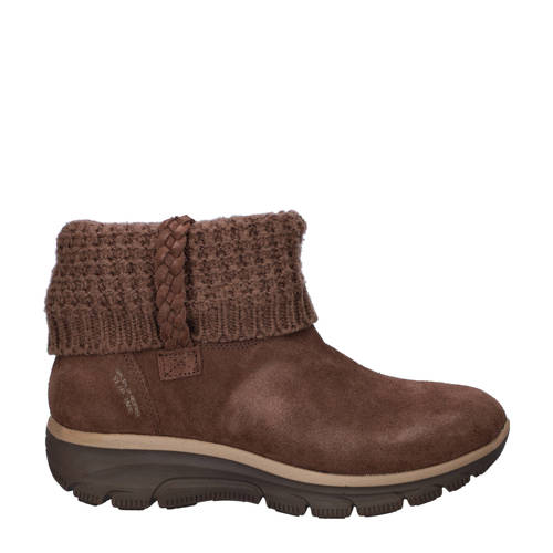 Skechers Hands Free Slip-Ins Easy Going suède enkelboots bruin afbeelding