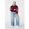 MS Mode gebloemde sweater donkerrood