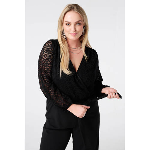 MS Mode jumpsuit zwart wide leg afbeelding