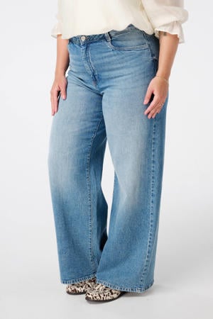 high waist wide leg jeans light blue denim