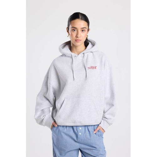 America Today hoodie met backprint grijs afbeelding