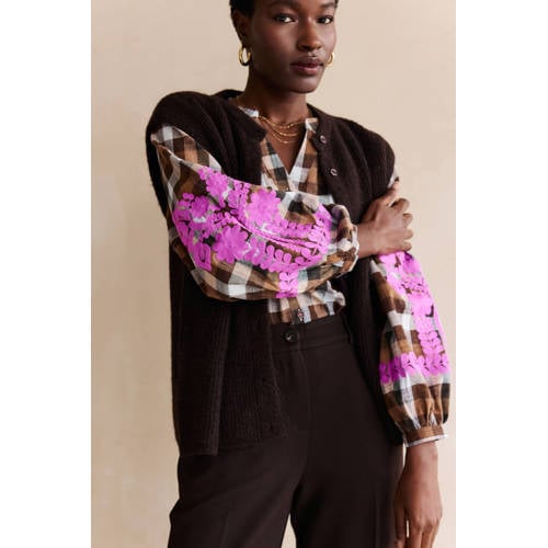 LOLALIZA geruit blouse bruin afbeelding
