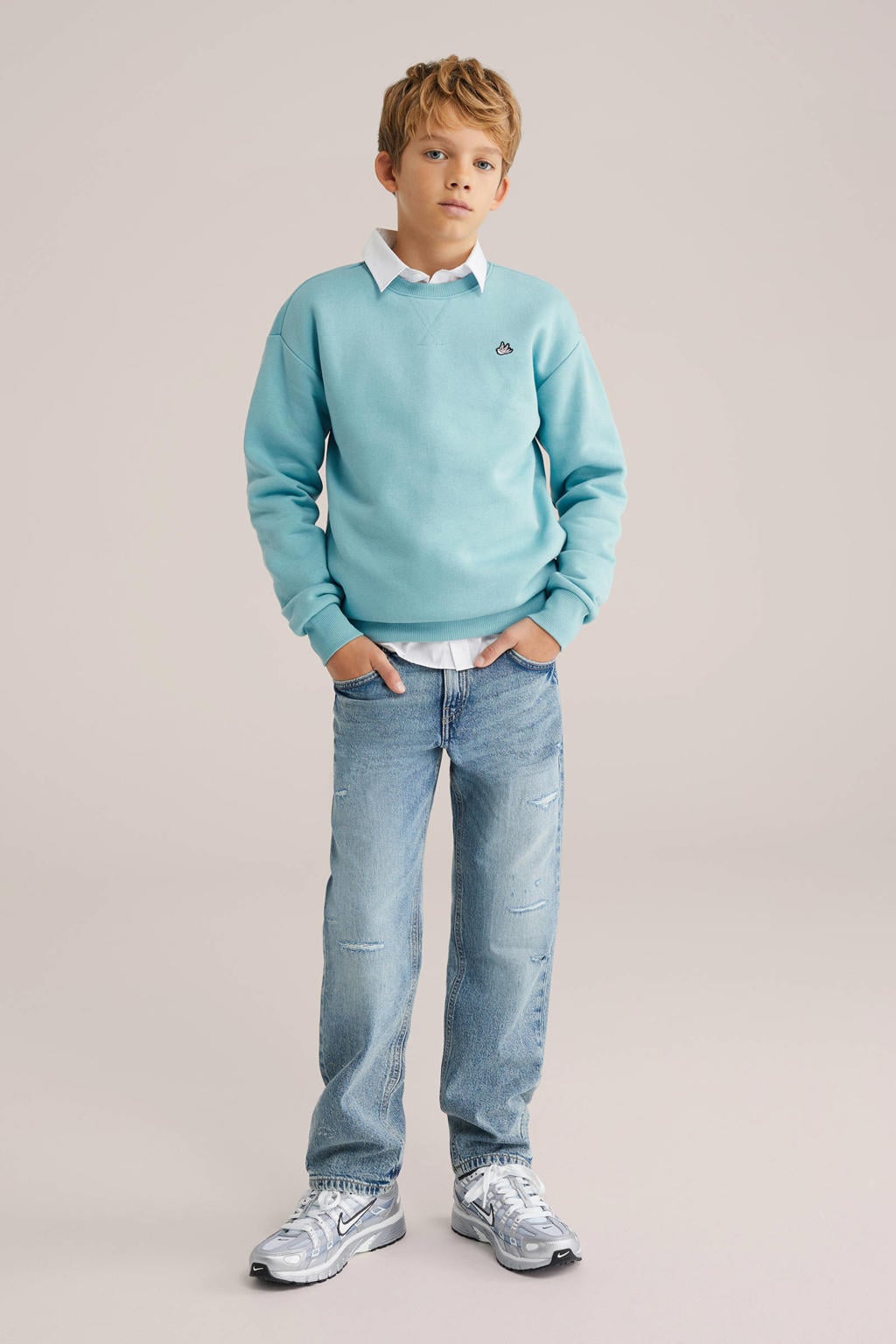 WE Fashion sweater lichtblauw