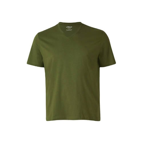 s.Oliver Big Size Rechtvallend T-shirt donkergroen afbeelding