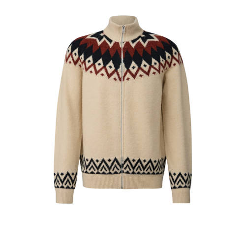 s.Oliver BLACK LABEL vest met wol gebreid beige afbeelding