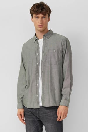 Regular casual overhemd donkergroen