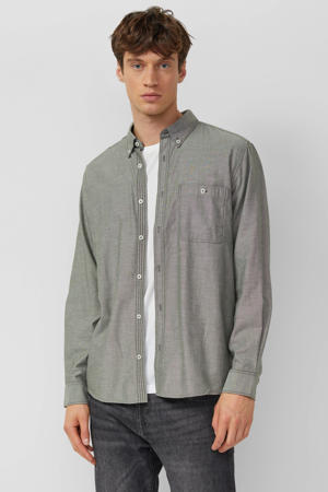 Regular casual overhemd donkergroen