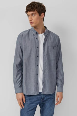 Regular casual overhemd blauw
