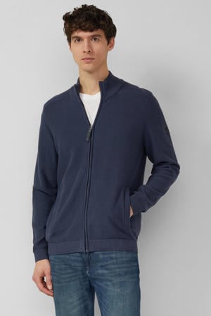 gebreid vest donkerblauw