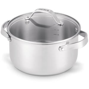 Kookpan met glazen deksel - Cicla - RVS - ø 24 cm / 5.2 liter - geschikt voor alle warmtebronnen