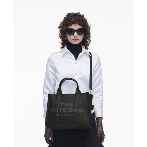 Marc Jacobs leren handtas The Medium Tote zwart afbeelding