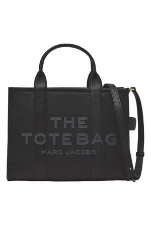leren handtas The Medium Tote zwart