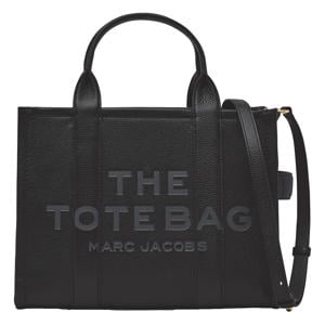 leren handtas The Medium Tote zwart