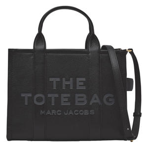 leren handtas The Medium Tote zwart