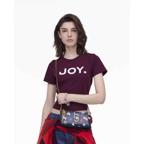 Marc Jacobs leren schoudertas The Pochette blauw afbeelding
