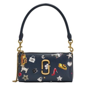 leren schoudertas The Pochette blauw