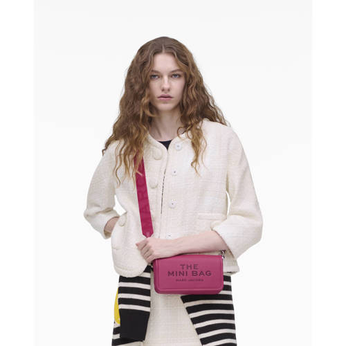 Marc Jacobs leren crossbody tas The Mini Bag roze afbeelding
