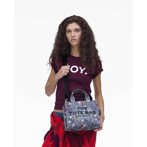 Marc Jacobs denim handtas The Small Tote blauw afbeelding