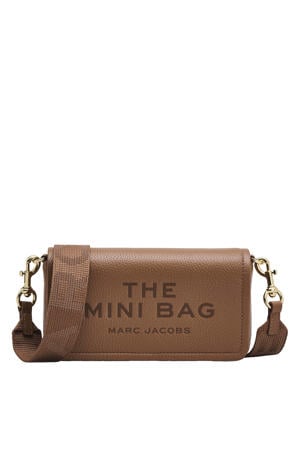 leren crossbody tas The Mini Bag cognac