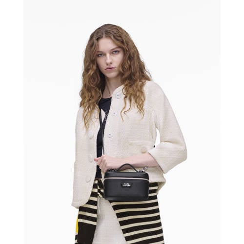 Marc Jacobs leren crossbody tas The E/W Vanity Bag zwart afbeelding