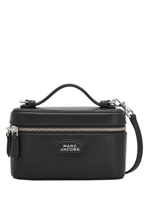 leren crossbody tas The E/W Vanity Bag zwart