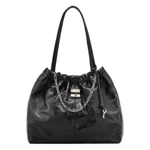 leren shopper The Tote zwart